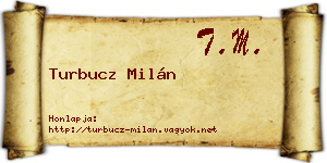 Turbucz Milán névjegykártya
